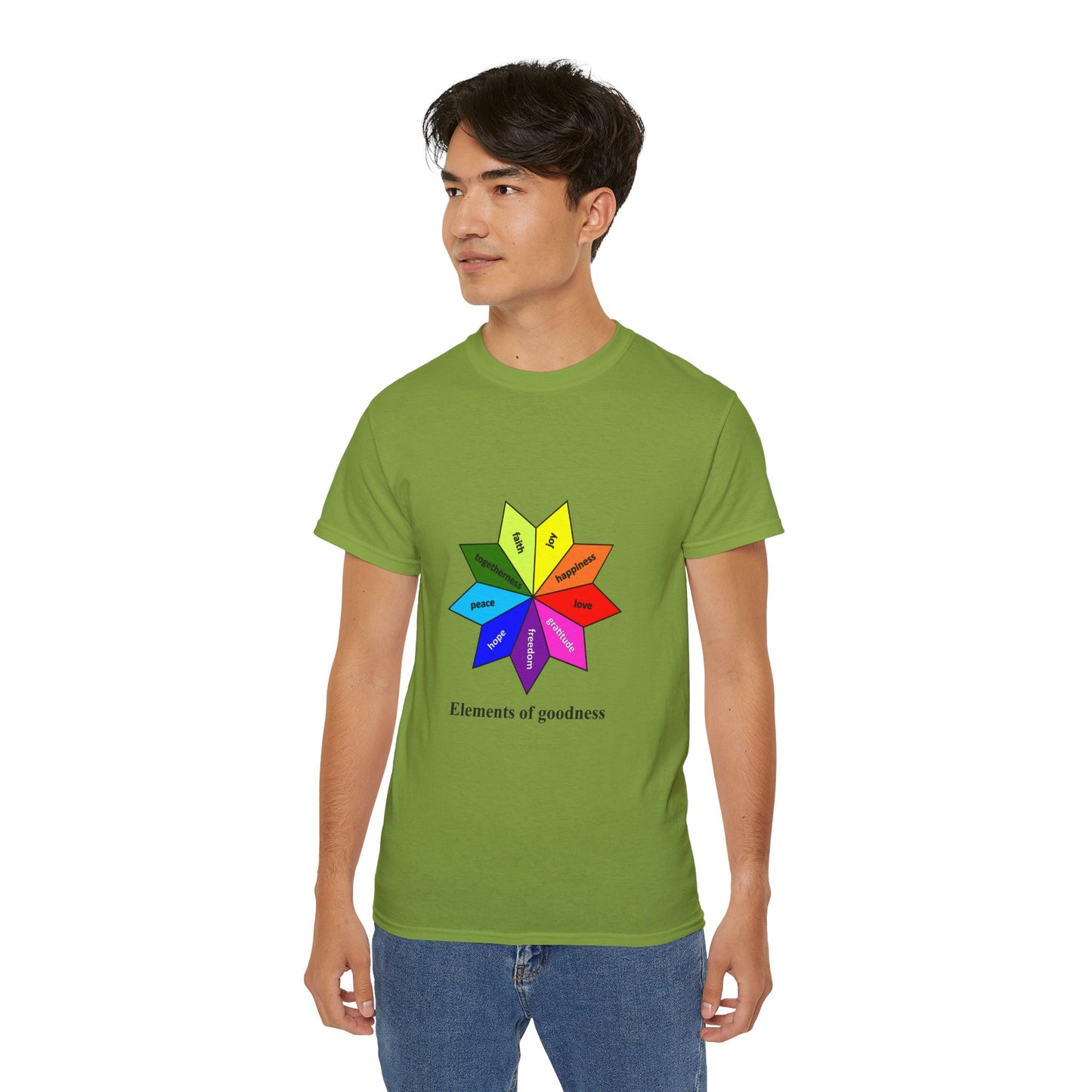 Unisex Ultra Cotton Tee - Elements of Goodness; Positive Vibes T-shirt