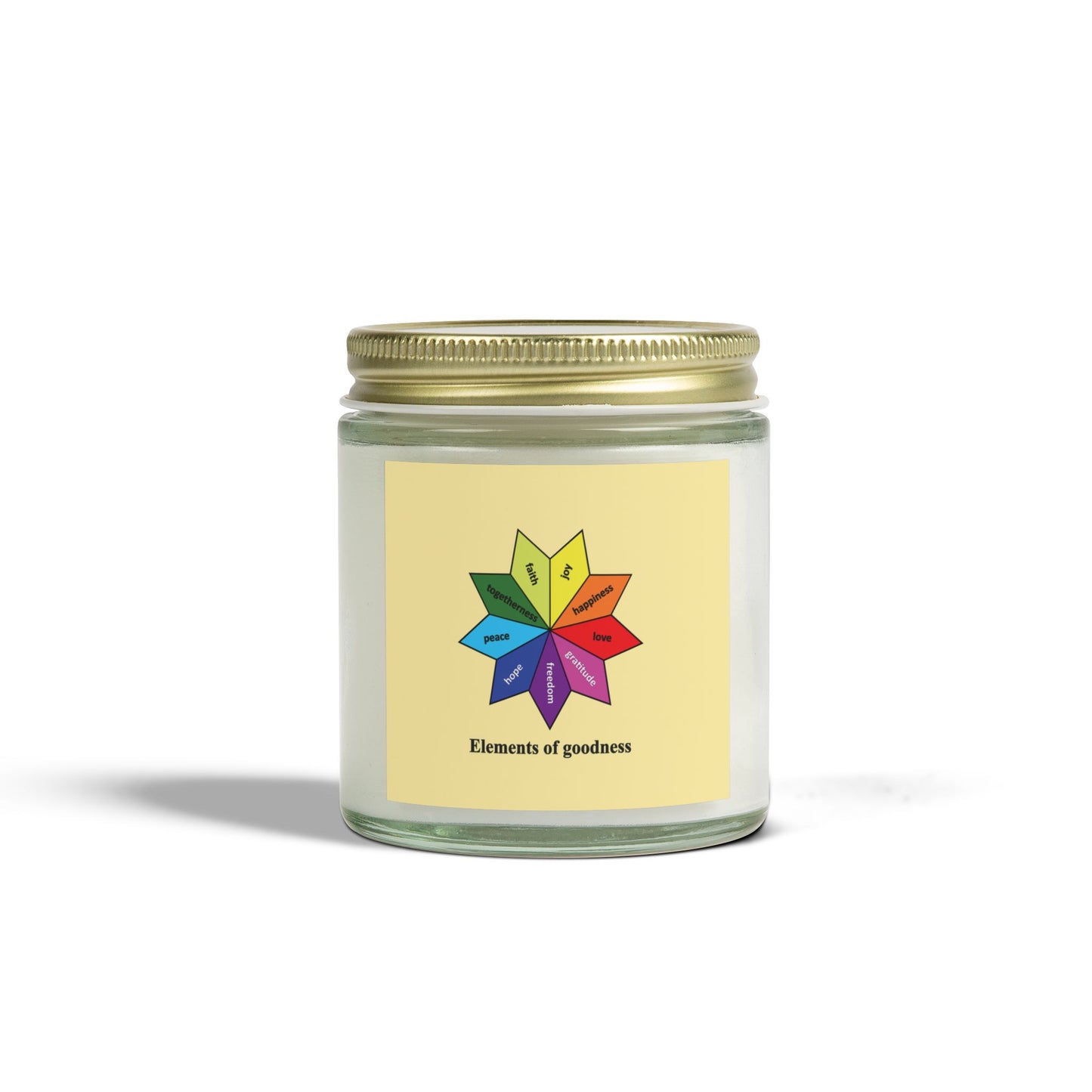 Scented Coconut-Apricot Wax Candle - Elements of Goodness