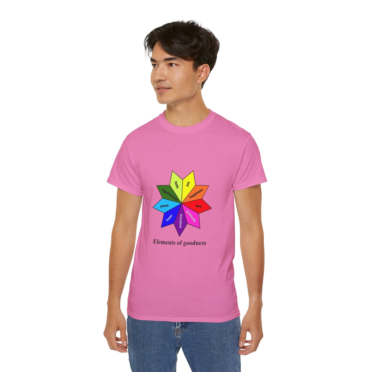 Unisex Ultra Cotton Tee - Elements of Goodness; Positive Vibes T-shirt