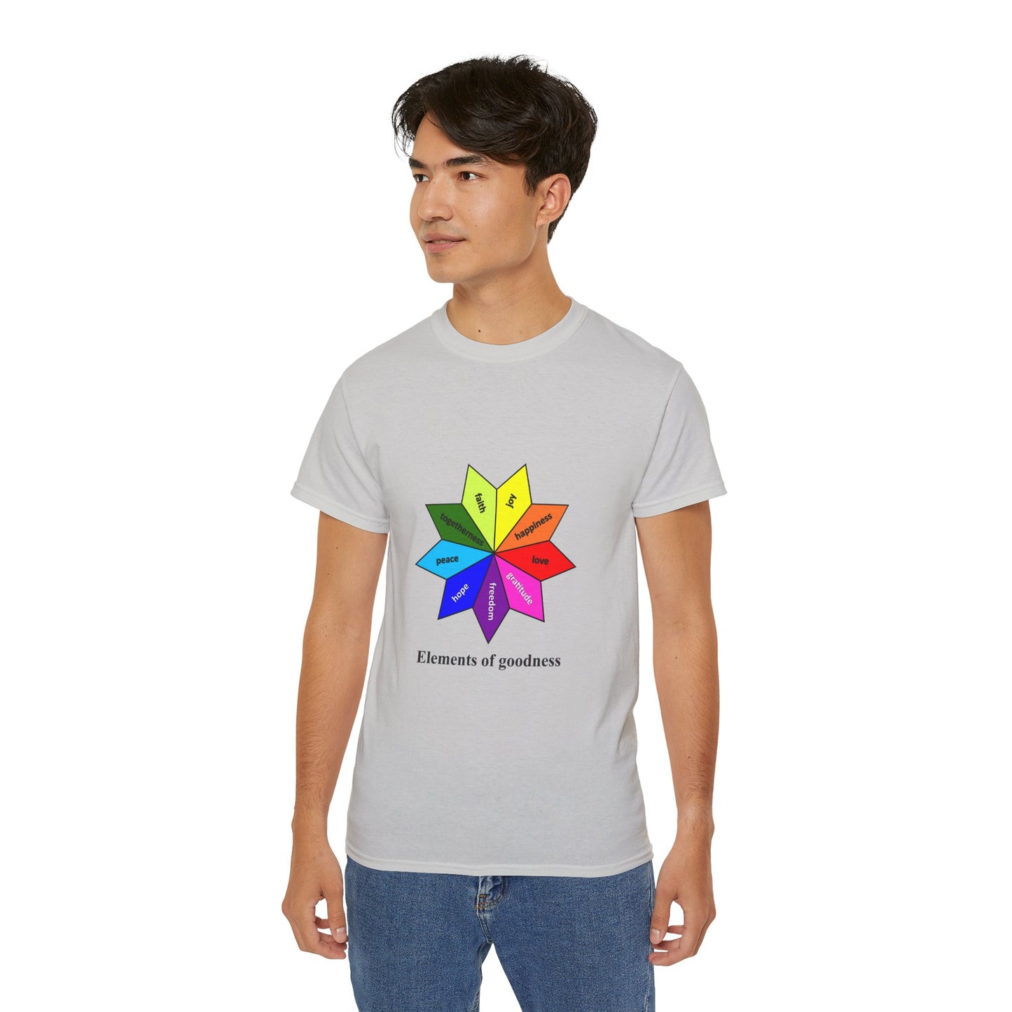 Unisex Ultra Cotton Tee - Elements of Goodness; Positive Vibes T-shirt