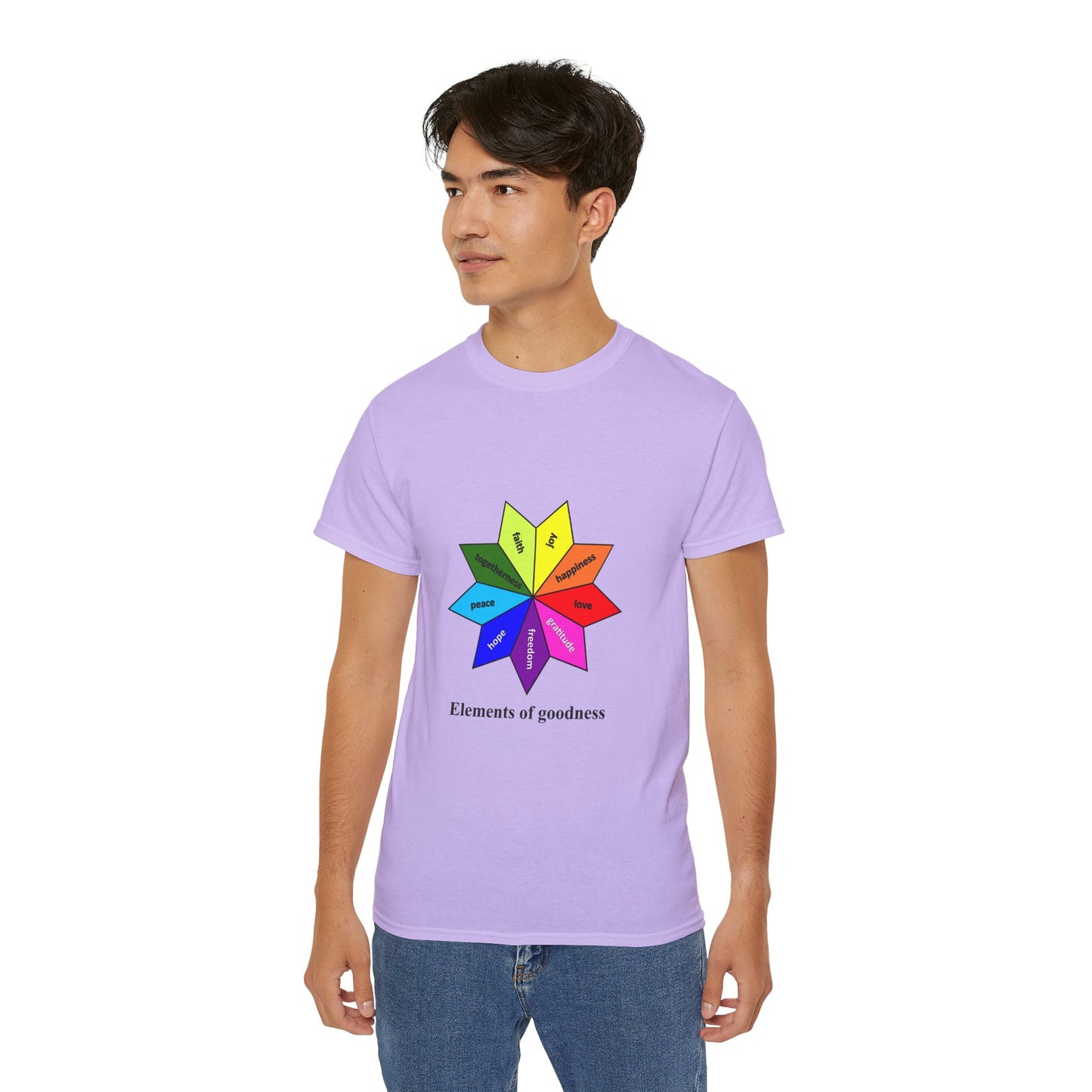 Unisex Ultra Cotton Tee - Elements of Goodness; Positive Vibes T-shirt