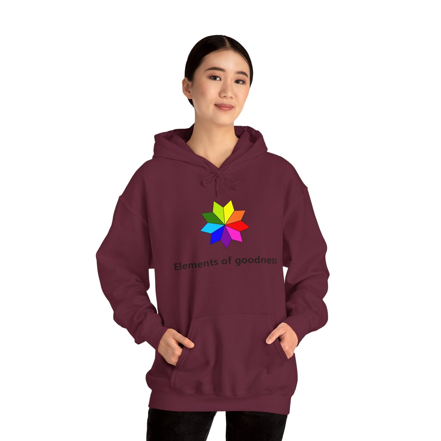 Colorful Inspirational Hoodie - "Elements of Goodness" & "Shape Your Mind, Shape Your Future"