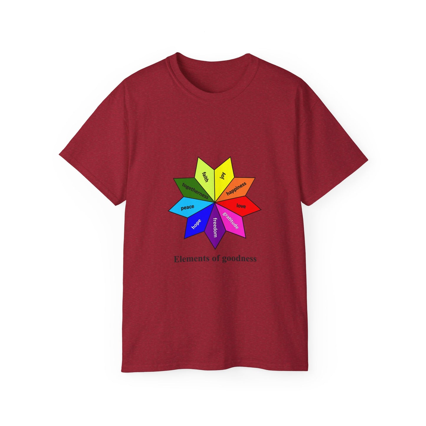 Unisex Ultra Cotton Tee - Elements of Goodness; Positive Vibes T-shirt