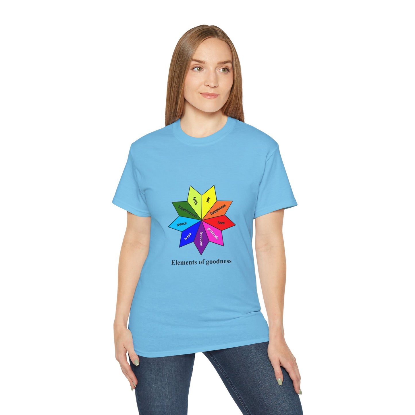 Unisex Ultra Cotton Tee - Elements of Goodness; Positive Vibes T-shirt