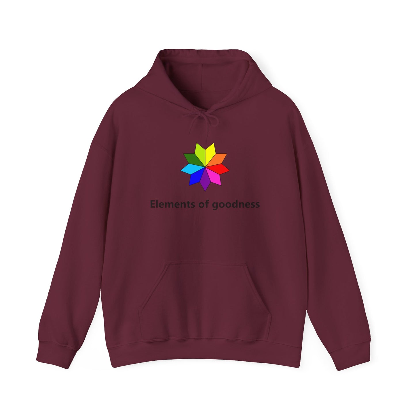 Colorful Inspirational Hoodie - "Elements of Goodness" & "Shape Your Mind, Shape Your Future"