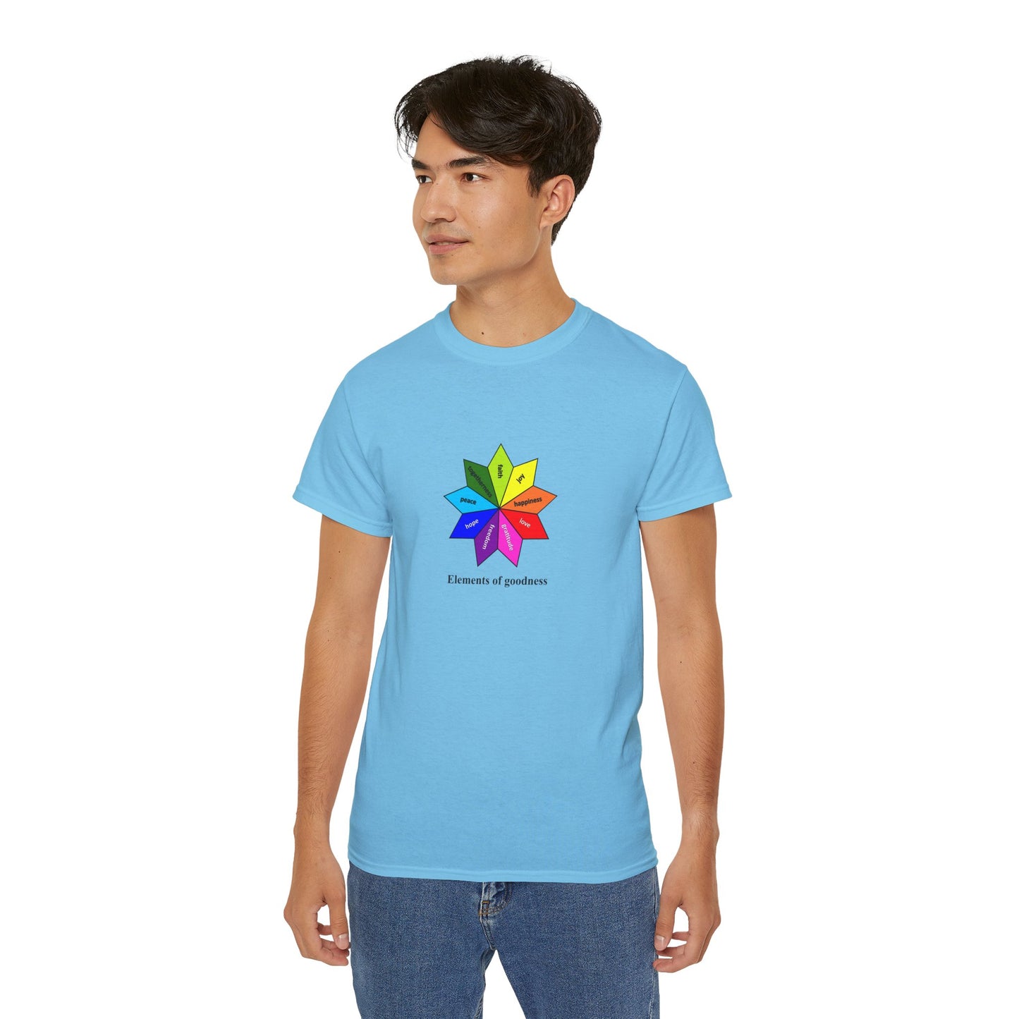 #4 Unisex Ultra Cotton Tee - Elements of Goodness; Positive Vibes T-shirt