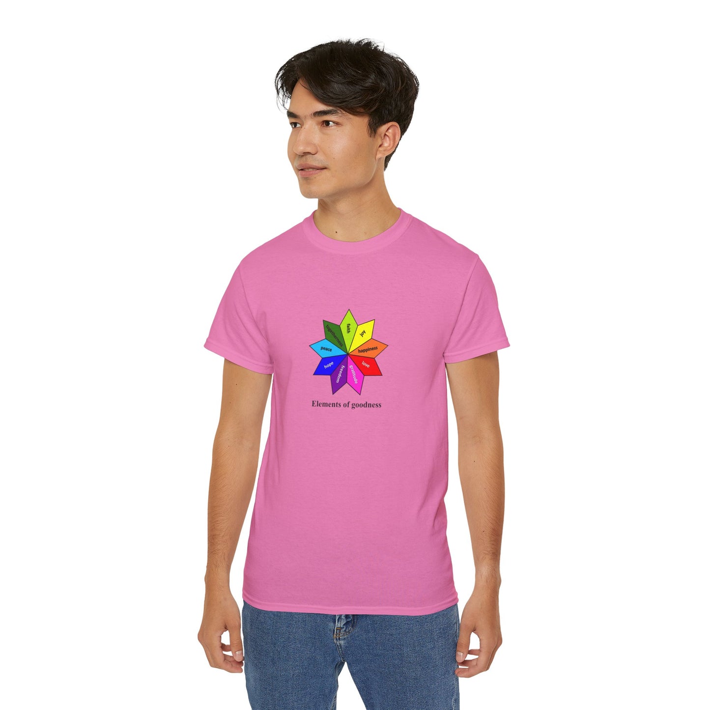 #4 Unisex Ultra Cotton Tee - Elements of Goodness; Positive Vibes T-shirt