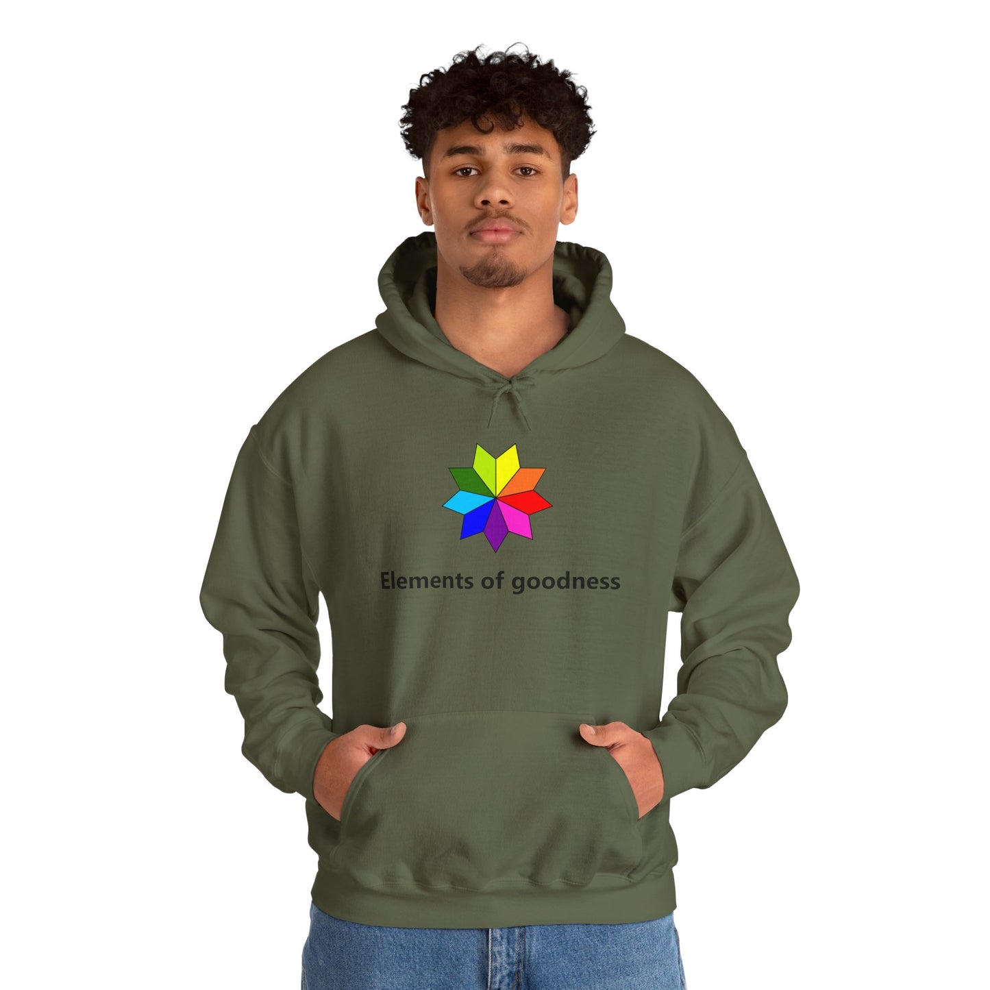 Colorful Inspirational Hoodie - "Elements of Goodness" & "Shape Your Mind, Shape Your Future"