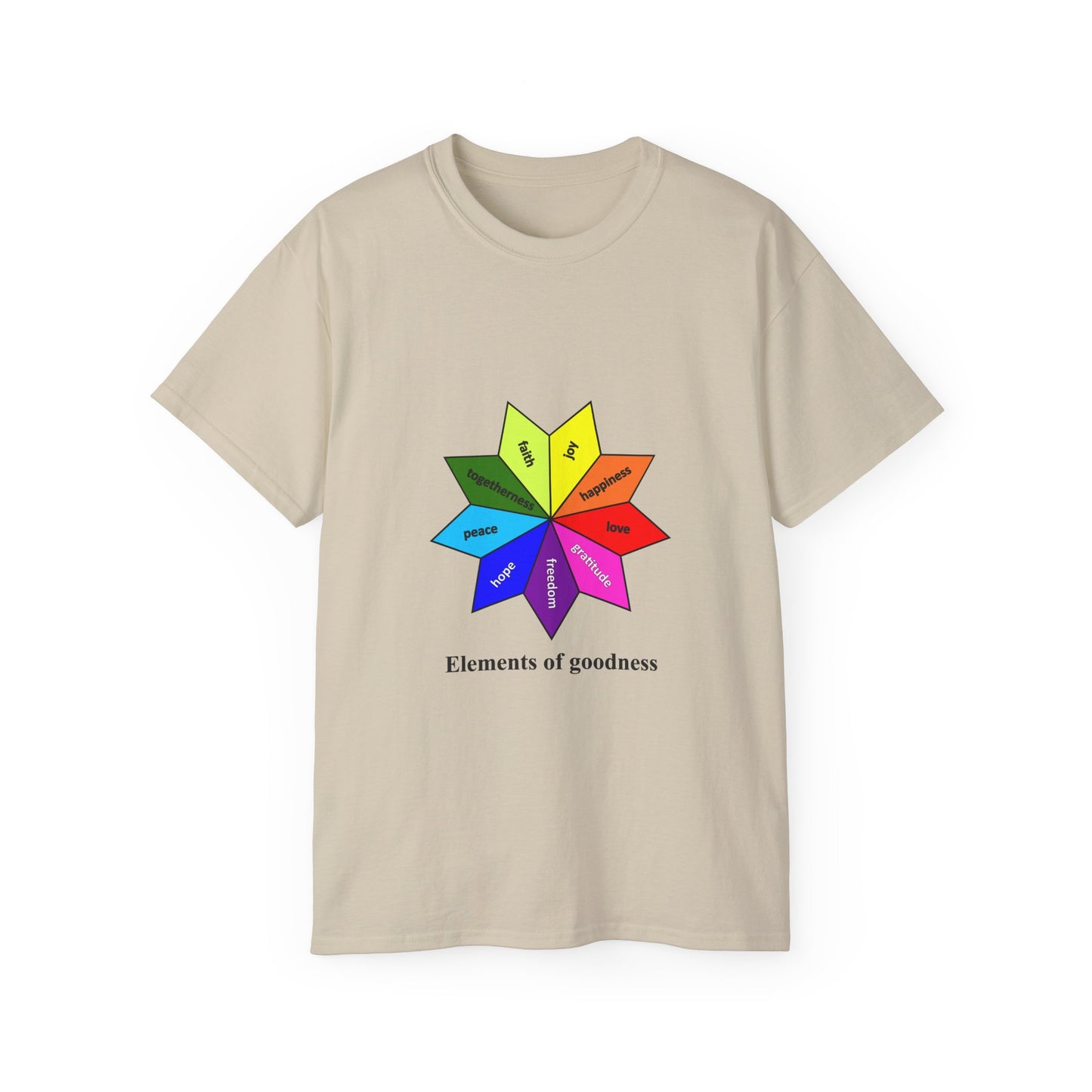 Unisex Ultra Cotton Tee - Elements of Goodness; Positive Vibes T-shirt