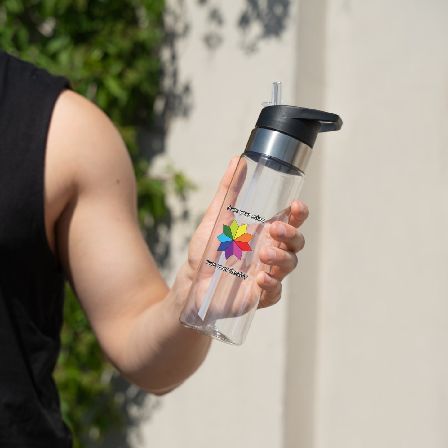 Motivational Sports Bottle - 20oz Tritan Water Bottle with 'Shape Your Mind, Shape Your Destiny' Design