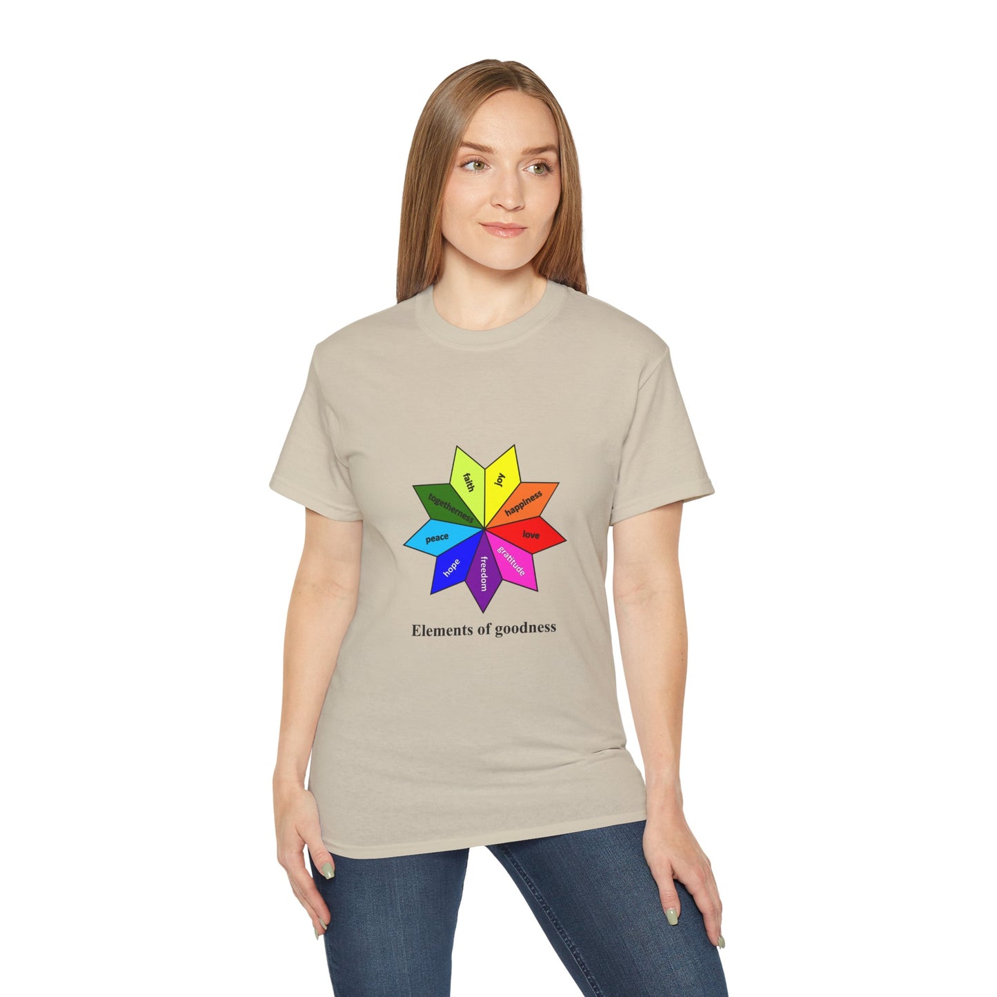 Unisex Ultra Cotton Tee - Elements of Goodness; Positive Vibes T-shirt