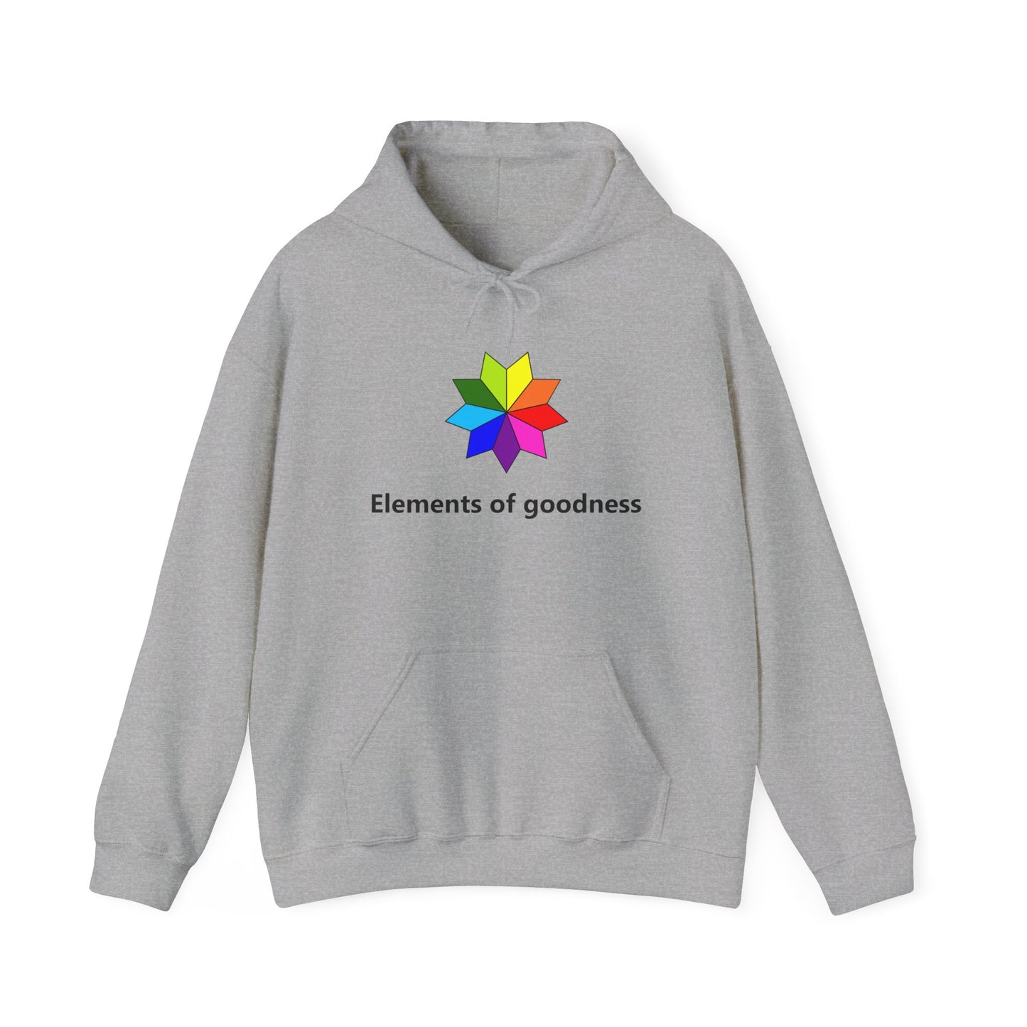 Colorful Inspirational Hoodie - "Elements of Goodness" & "Shape Your Mind, Shape Your Future"