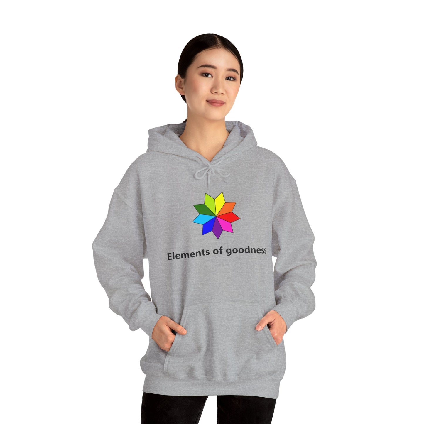 Colorful Inspirational Hoodie - "Elements of Goodness" & "Shape Your Mind, Shape Your Future"