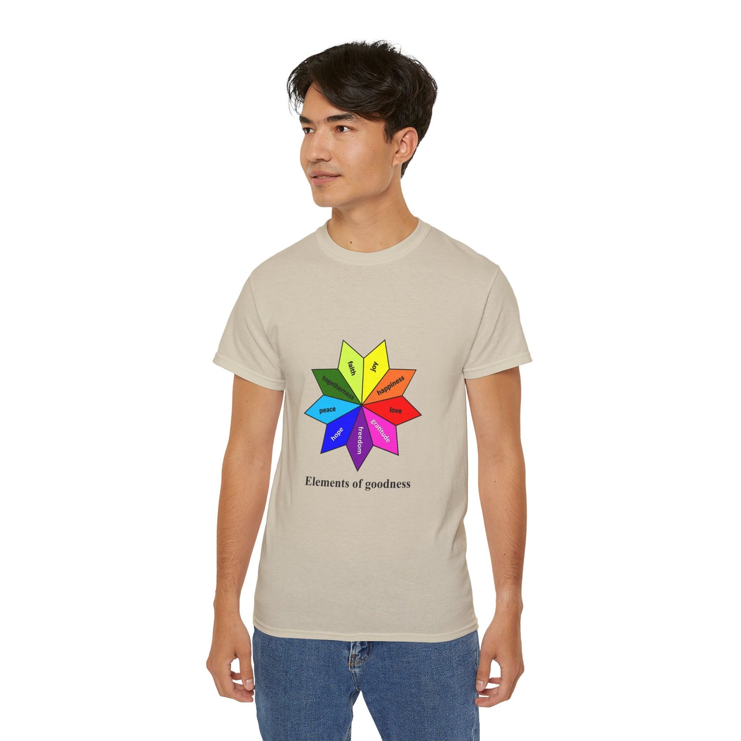 Unisex Ultra Cotton Tee - Elements of Goodness; Positive Vibes T-shirt