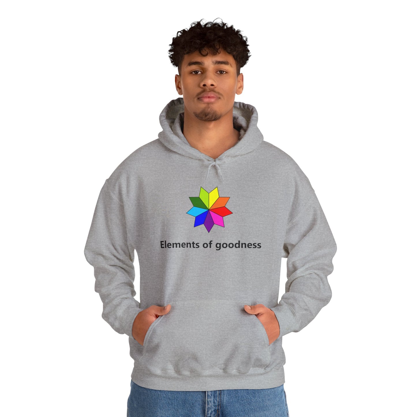 Colorful Inspirational Hoodie - "Elements of Goodness" & "Shape Your Mind, Shape Your Future"
