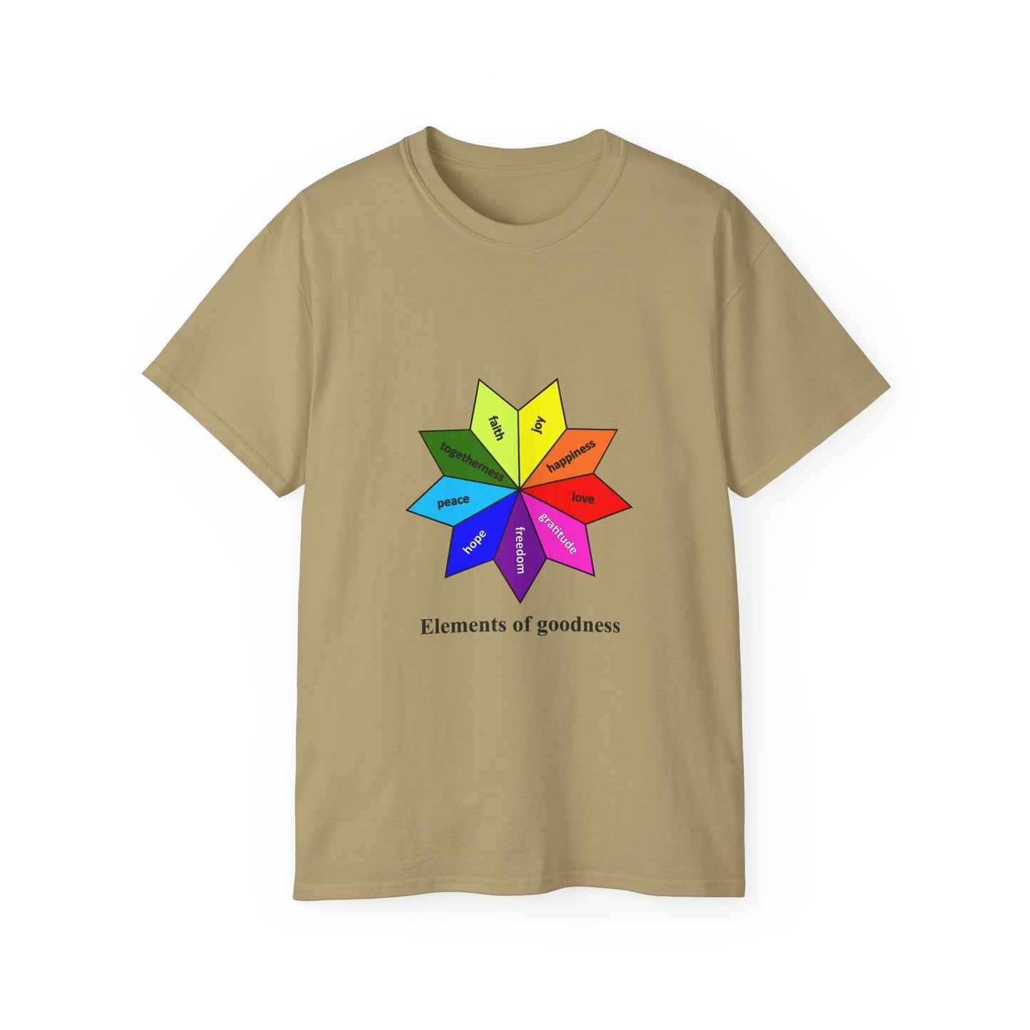 Unisex Ultra Cotton Tee - Elements of Goodness; Positive Vibes T-shirt