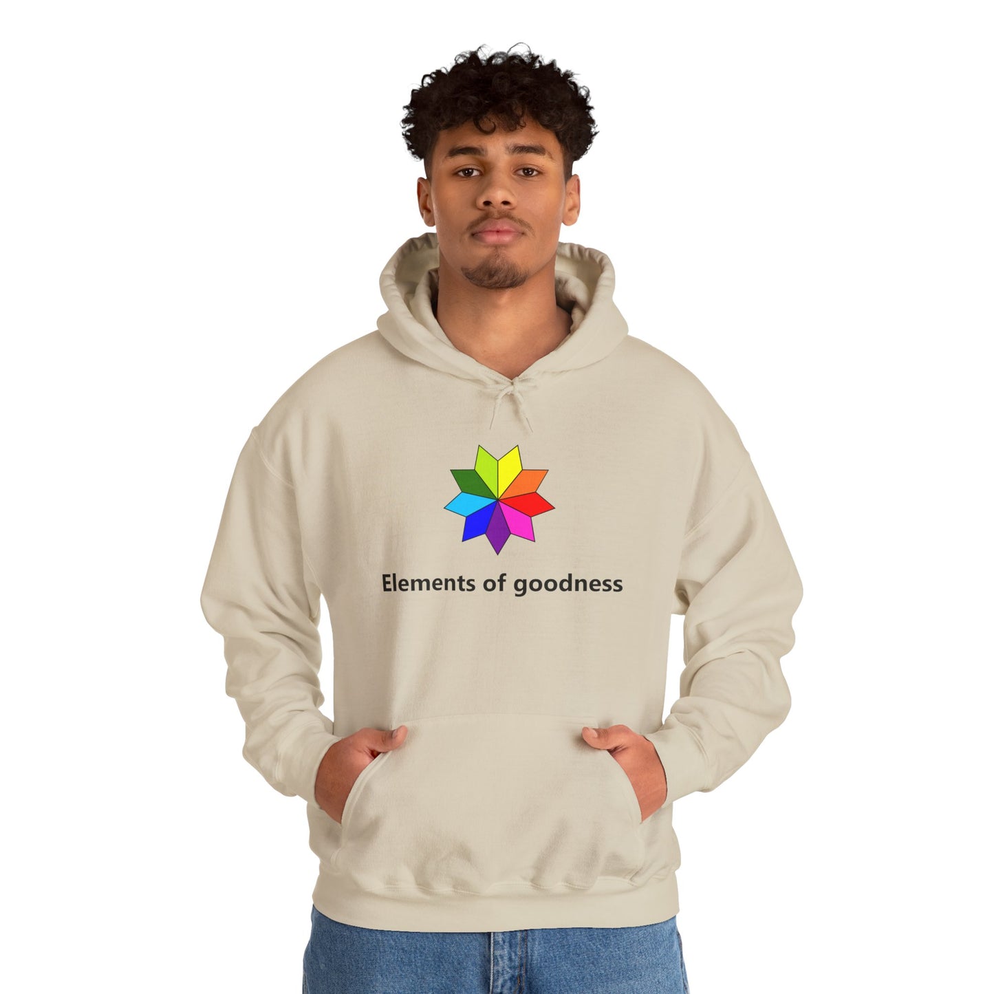 Colorful Inspirational Hoodie - "Elements of Goodness" & "Shape Your Mind, Shape Your Future"