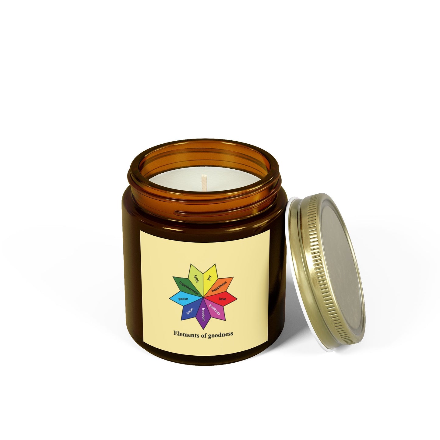 Scented Coconut-Apricot Wax Candle - Elements of Goodness