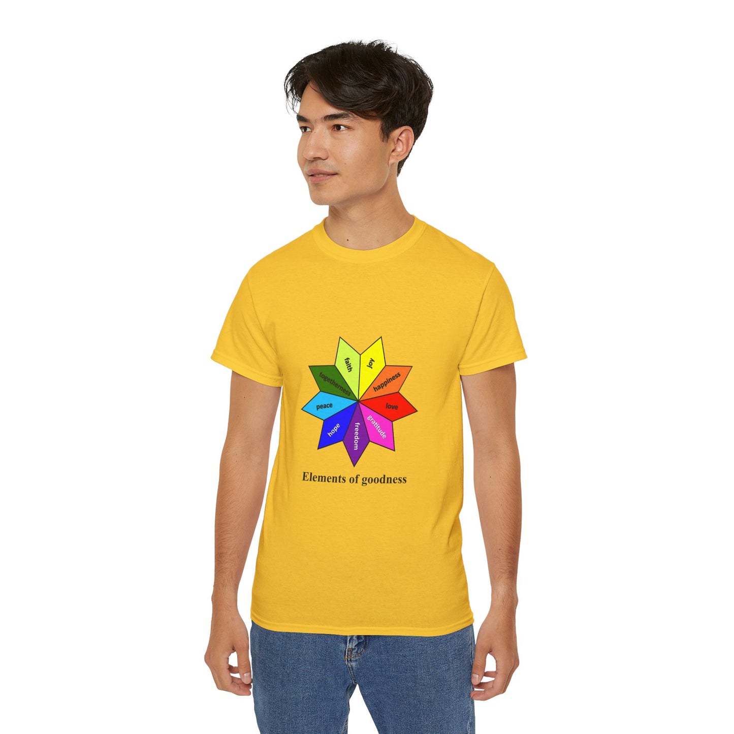 Unisex Ultra Cotton Tee - Elements of Goodness; Positive Vibes T-shirt