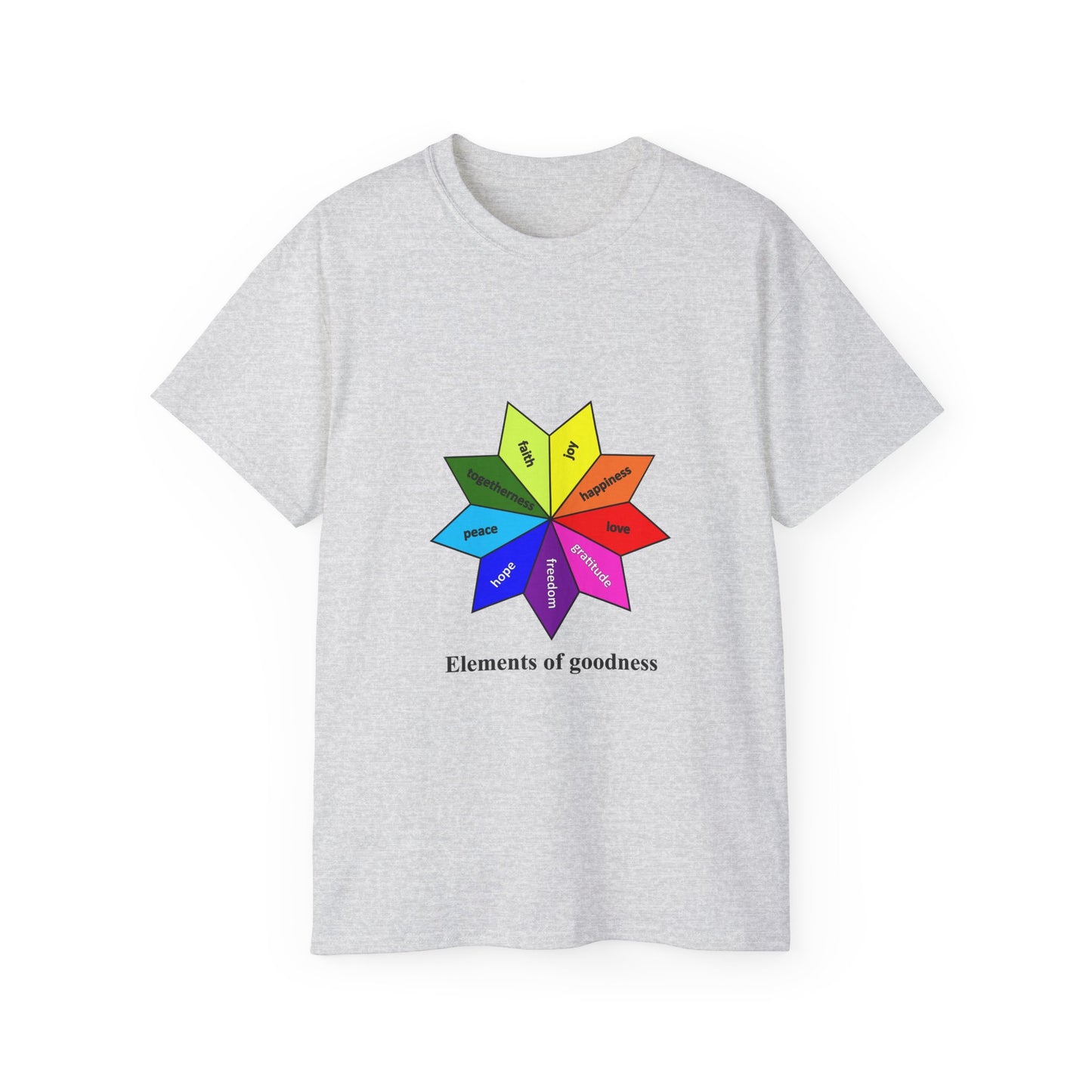 Unisex Ultra Cotton Tee - Elements of Goodness; Positive Vibes T-shirt