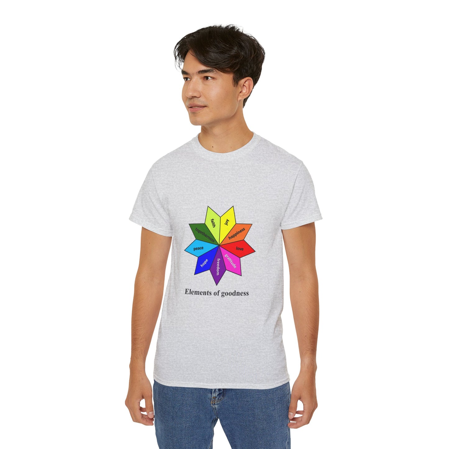 Unisex Ultra Cotton Tee - Elements of Goodness; Positive Vibes T-shirt