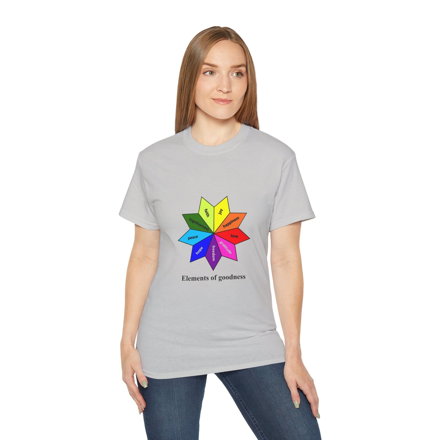 Unisex Ultra Cotton Tee - Elements of Goodness; Positive Vibes T-shirt