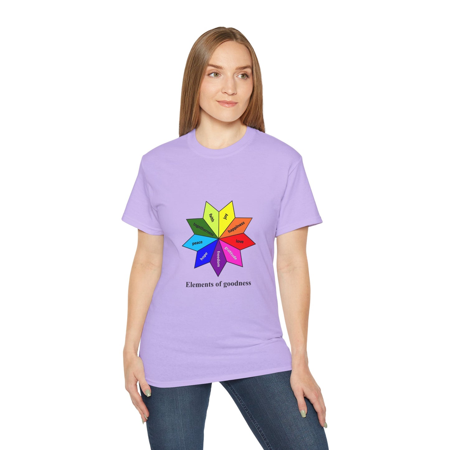 Unisex Ultra Cotton Tee - Elements of Goodness; Positive Vibes T-shirt
