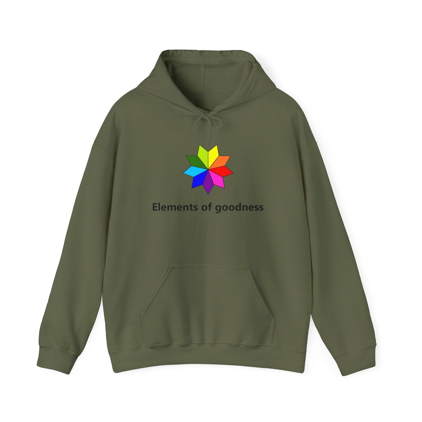 Colorful Inspirational Hoodie - "Elements of Goodness" & "Shape Your Mind, Shape Your Future"