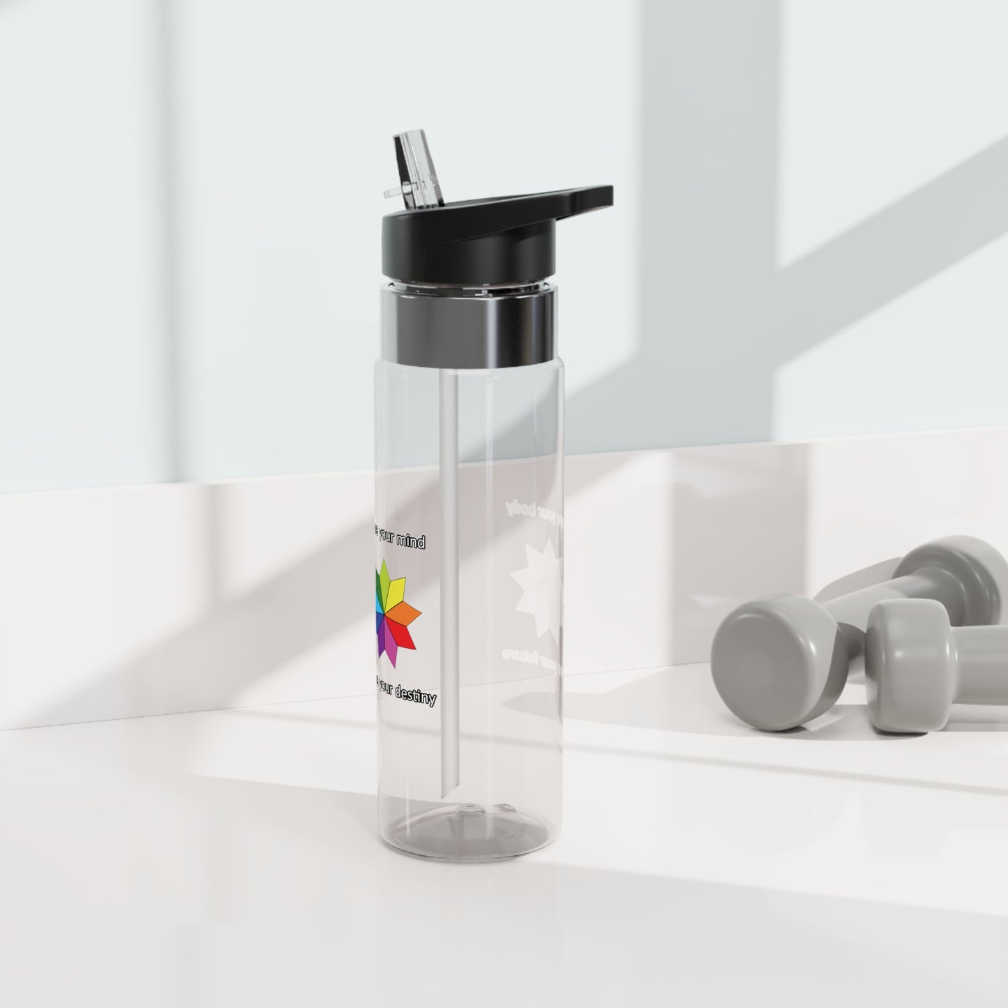 Motivational Sports Bottle - 20oz Tritan Water Bottle with 'Shape Your Mind, Shape Your Destiny' Design