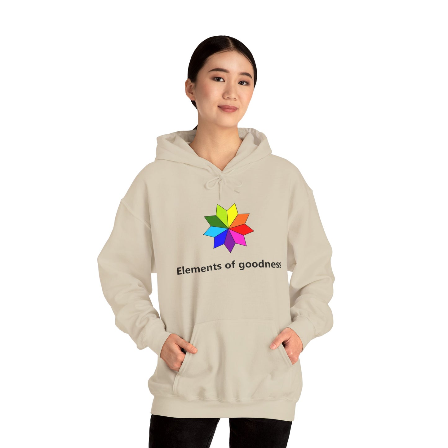 Colorful Inspirational Hoodie - "Elements of Goodness" & "Shape Your Mind, Shape Your Future"