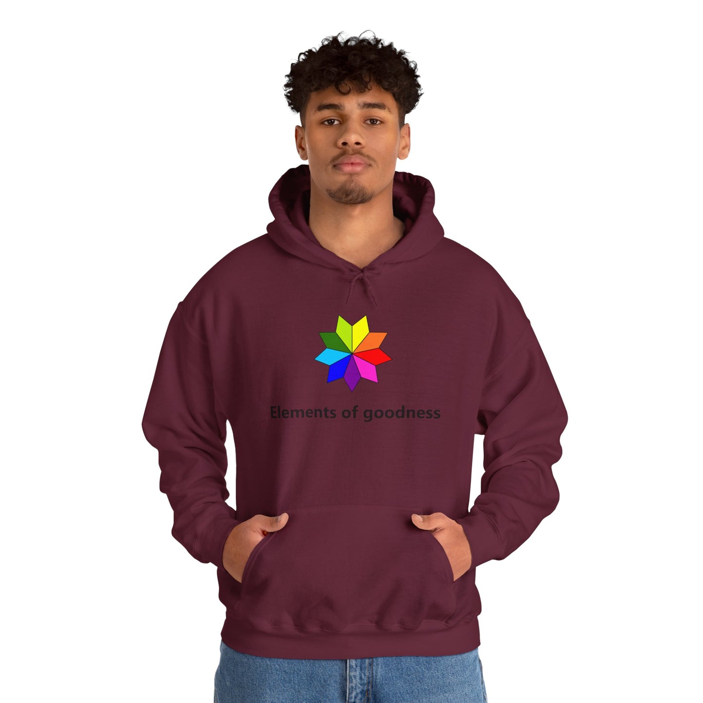 Colorful Inspirational Hoodie - "Elements of Goodness" & "Shape Your Mind, Shape Your Future"