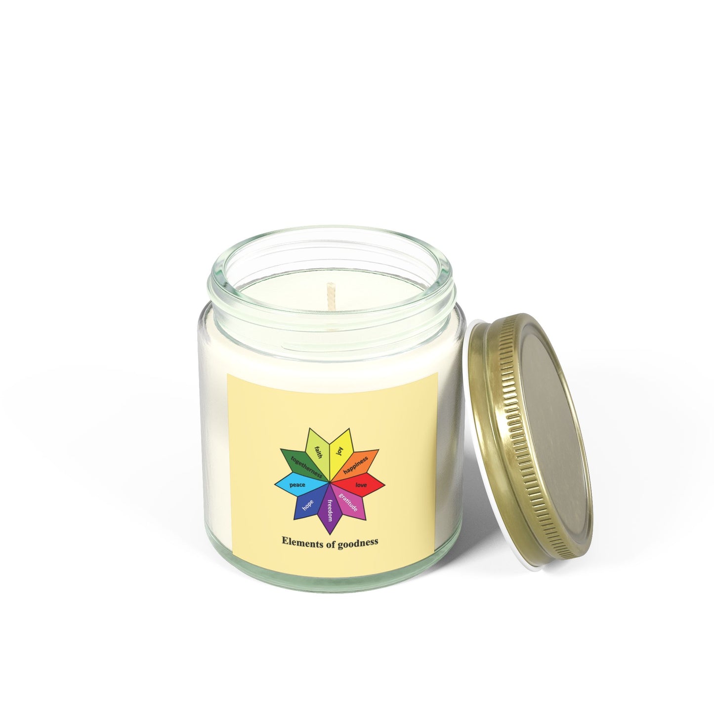 Scented Coconut-Apricot Wax Candle - Elements of Goodness