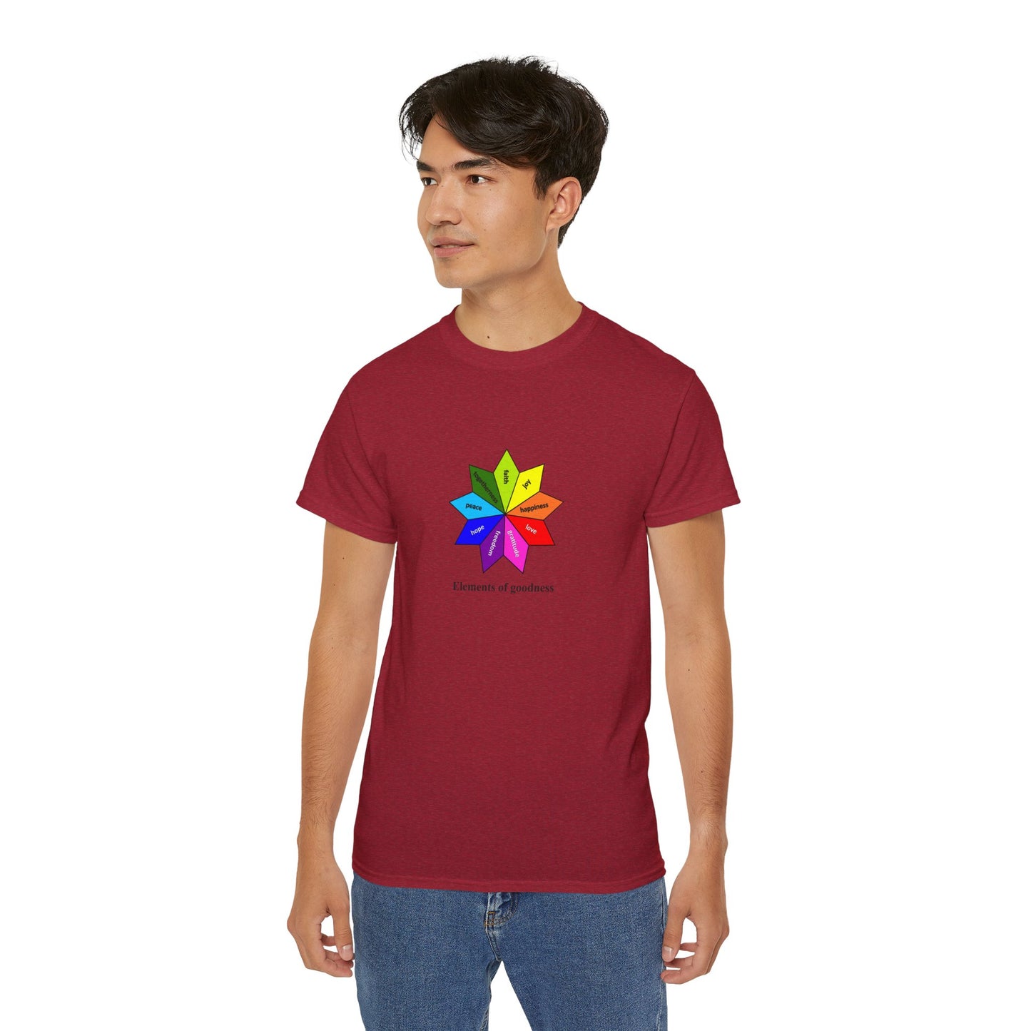 #4 Unisex Ultra Cotton Tee - Elements of Goodness; Positive Vibes T-shirt