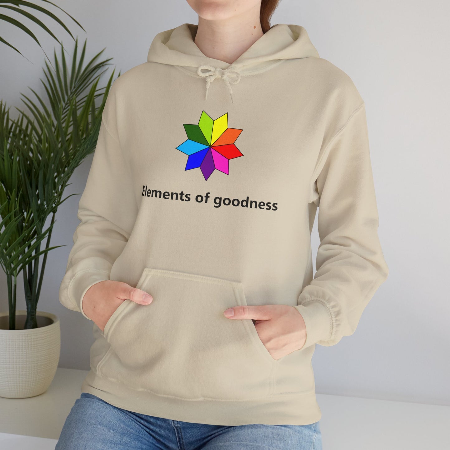 Colorful Inspirational Hoodie - "Elements of Goodness" & "Shape Your Mind, Shape Your Future"