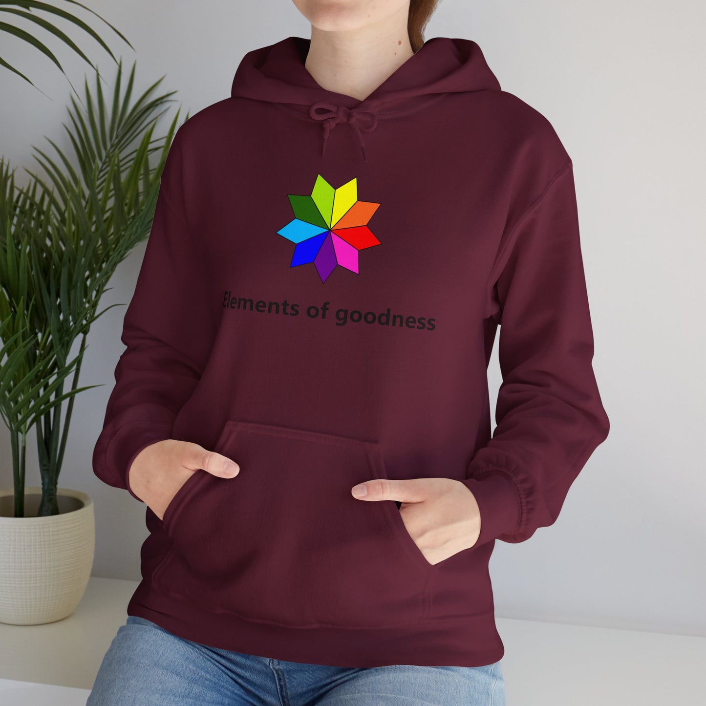 Colorful Inspirational Hoodie - "Elements of Goodness" & "Shape Your Mind, Shape Your Future"