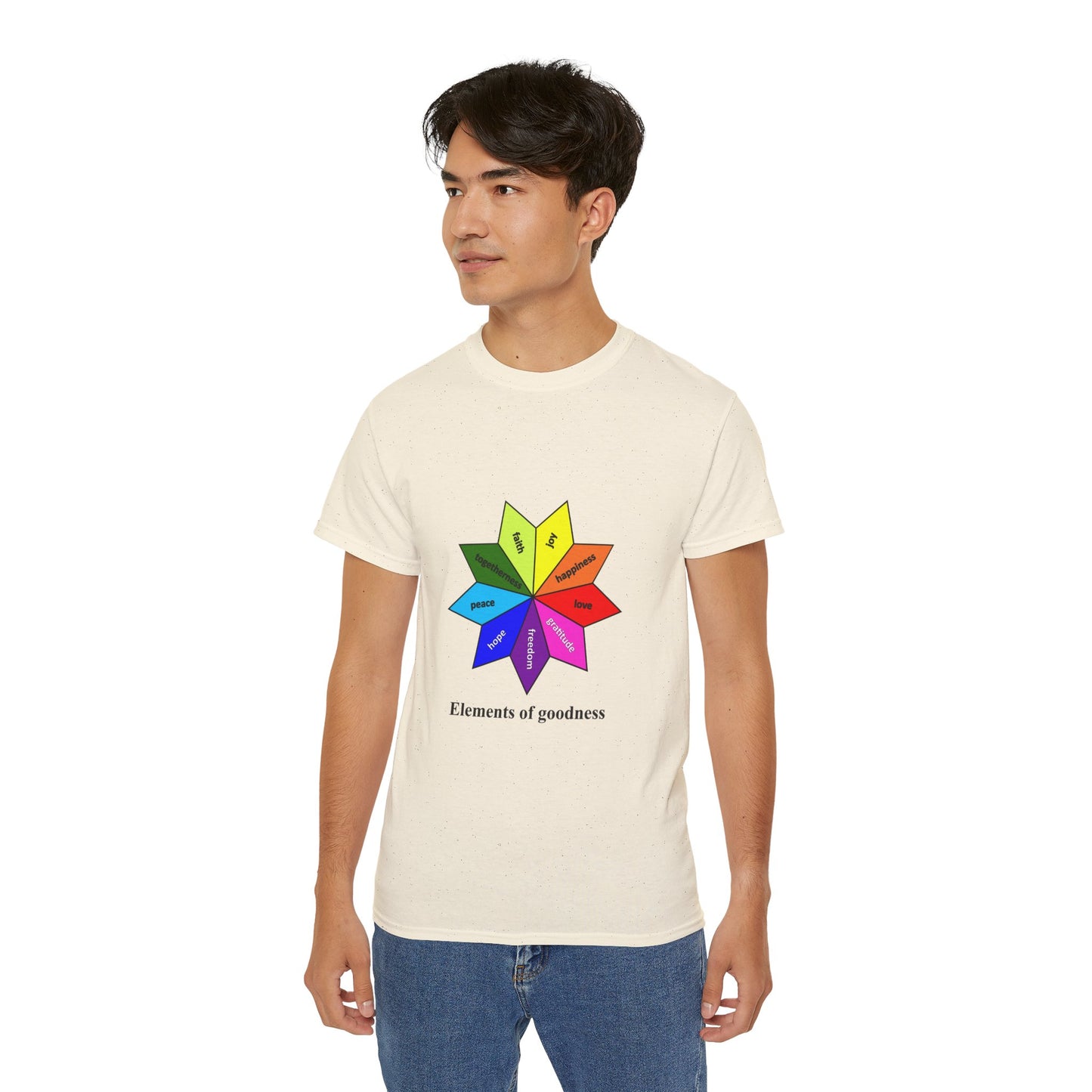 Unisex Ultra Cotton Tee - Elements of Goodness; Positive Vibes T-shirt