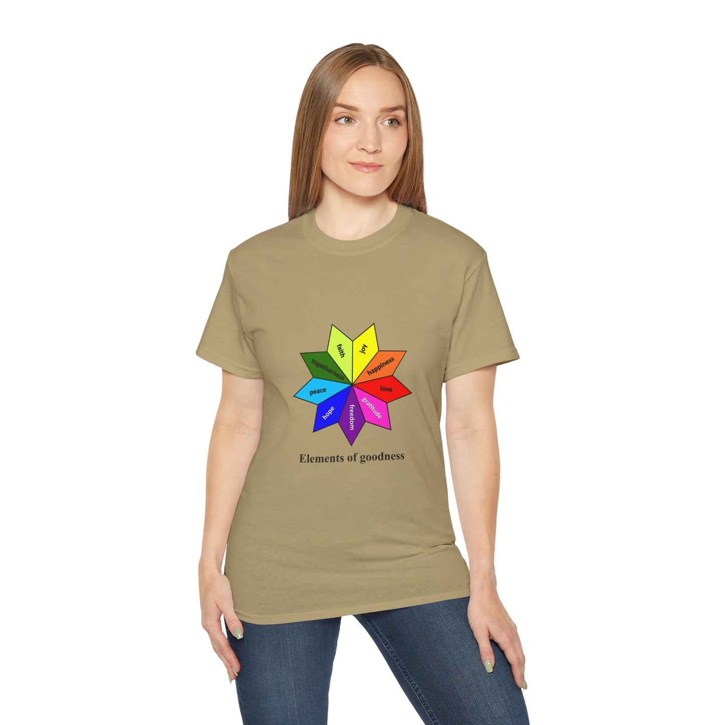 Unisex Ultra Cotton Tee - Elements of Goodness; Positive Vibes T-shirt