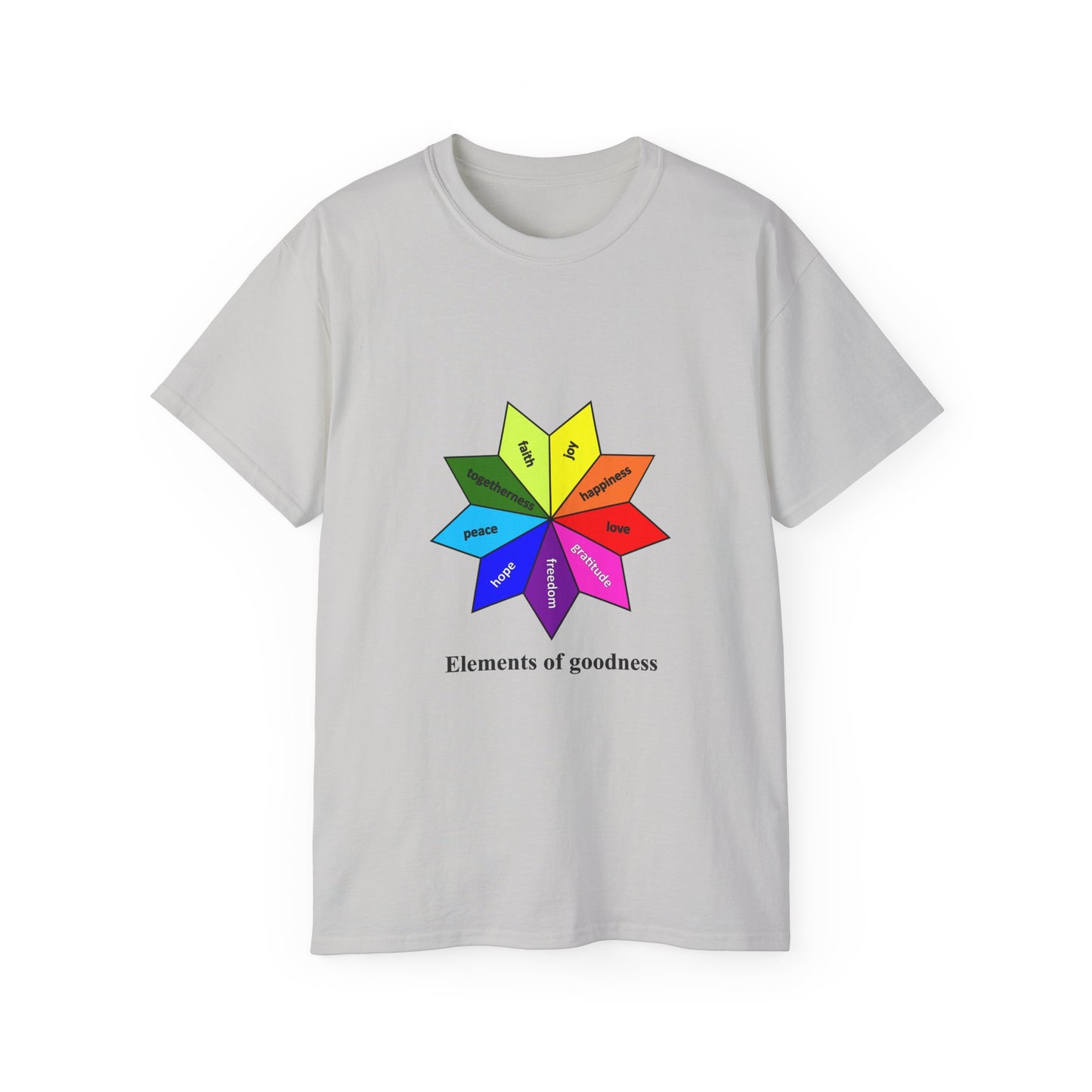 Unisex Ultra Cotton Tee - Elements of Goodness; Positive Vibes T-shirt