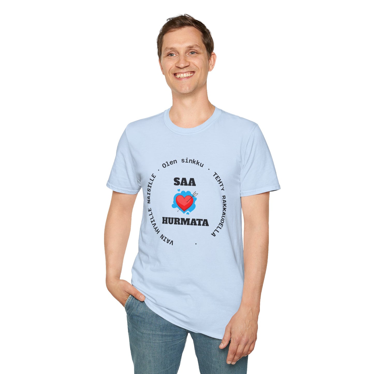 #6 Hauska sinkku-t-paita miehille - "Saa hurmata"