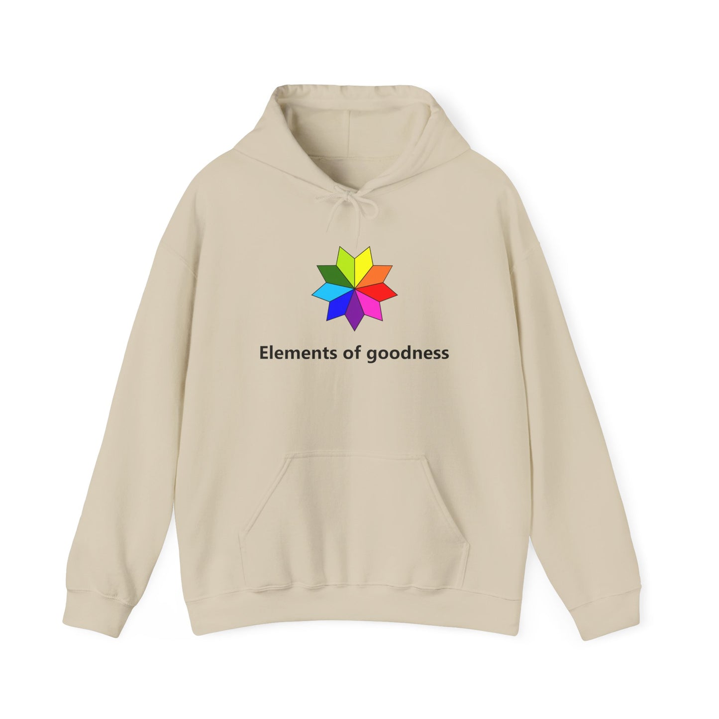 Colorful Inspirational Hoodie - "Elements of Goodness" & "Shape Your Mind, Shape Your Future"