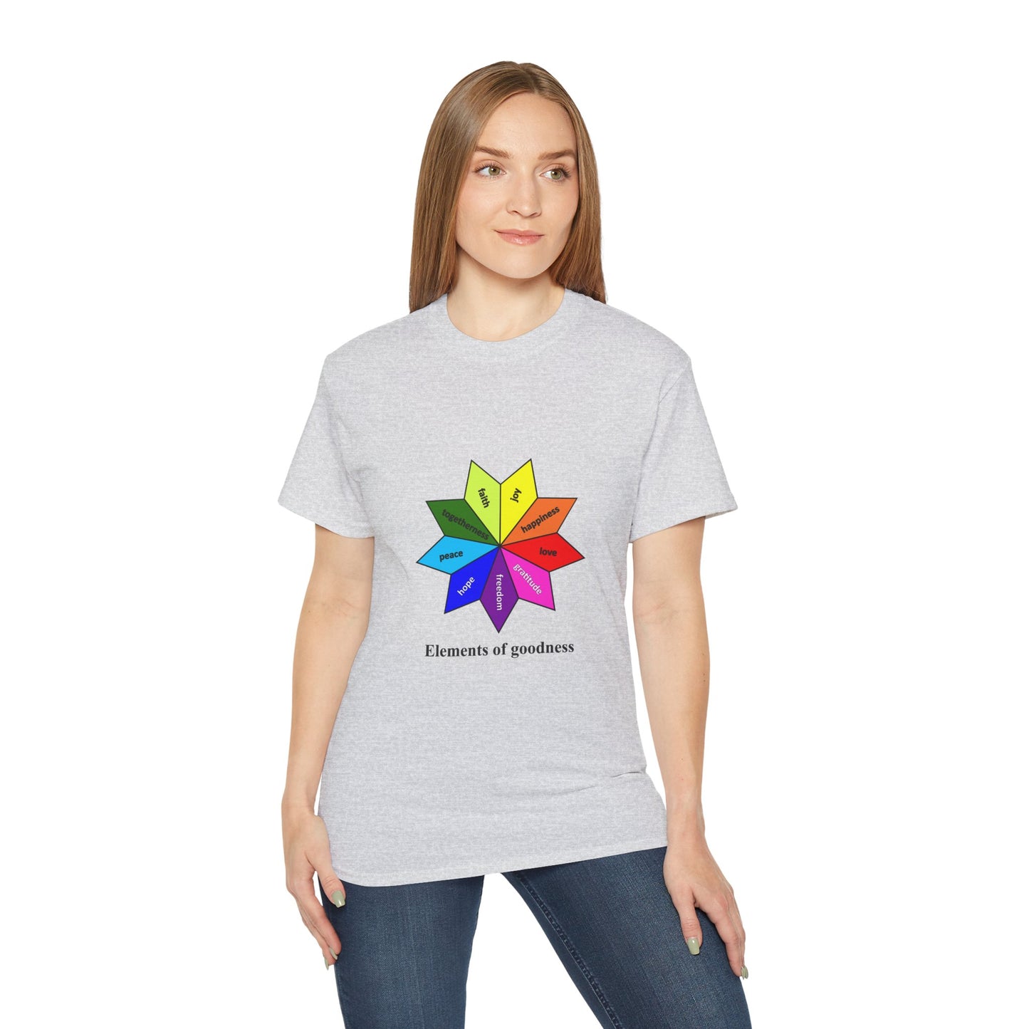 Unisex Ultra Cotton Tee - Elements of Goodness; Positive Vibes T-shirt