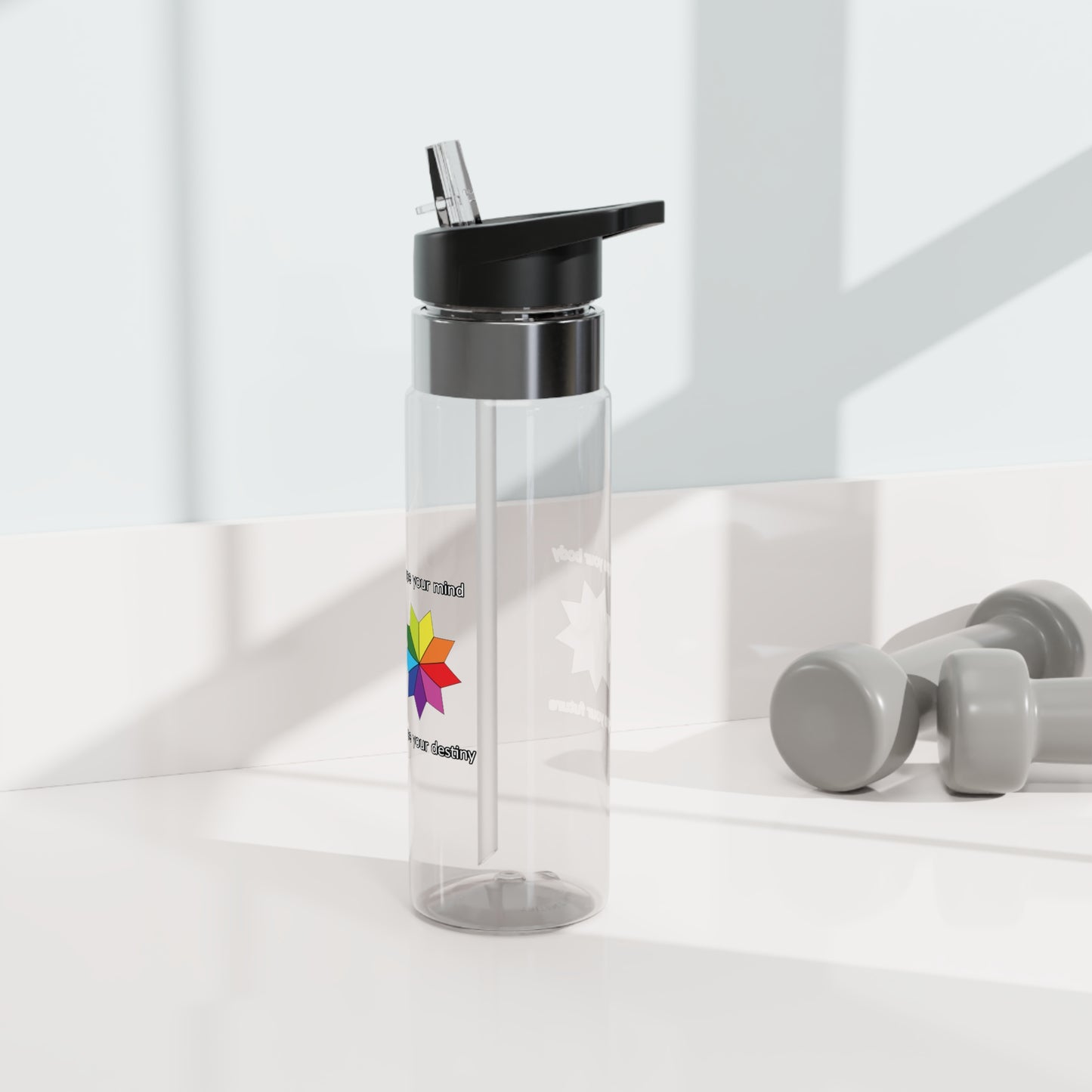 Motivational Sports Bottle - 20oz Tritan Water Bottle with 'Shape Your Mind, Shape Your Destiny' Design