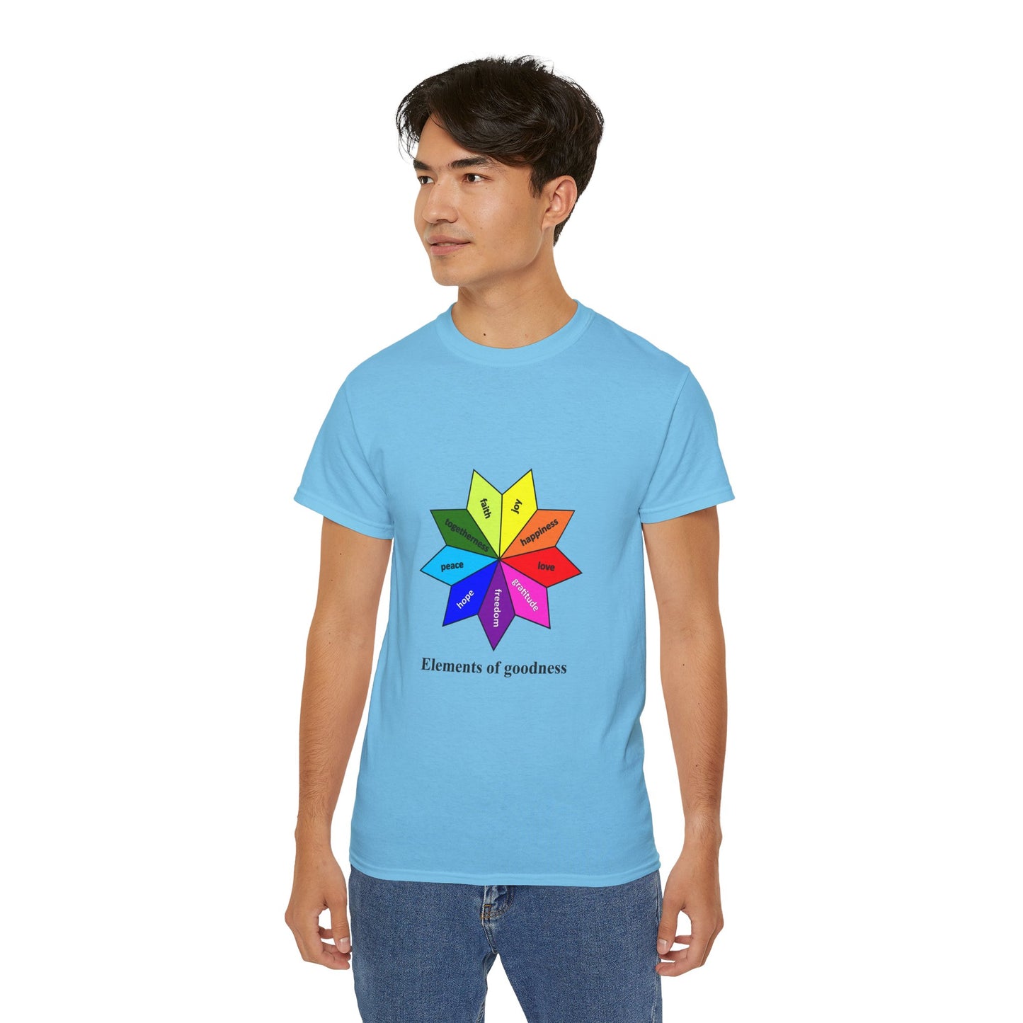 Unisex Ultra Cotton Tee - Elements of Goodness; Positive Vibes T-shirt