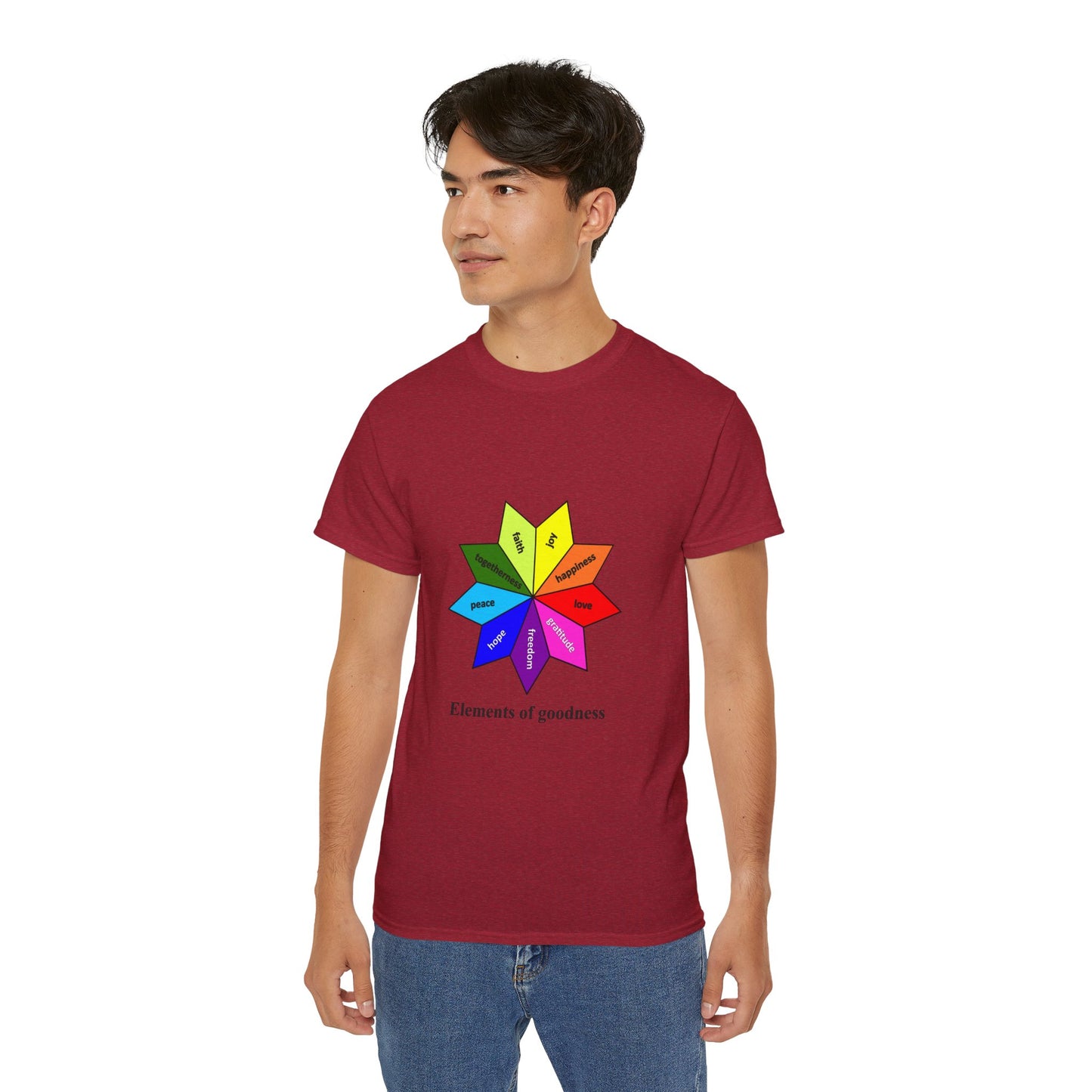 Unisex Ultra Cotton Tee - Elements of Goodness; Positive Vibes T-shirt