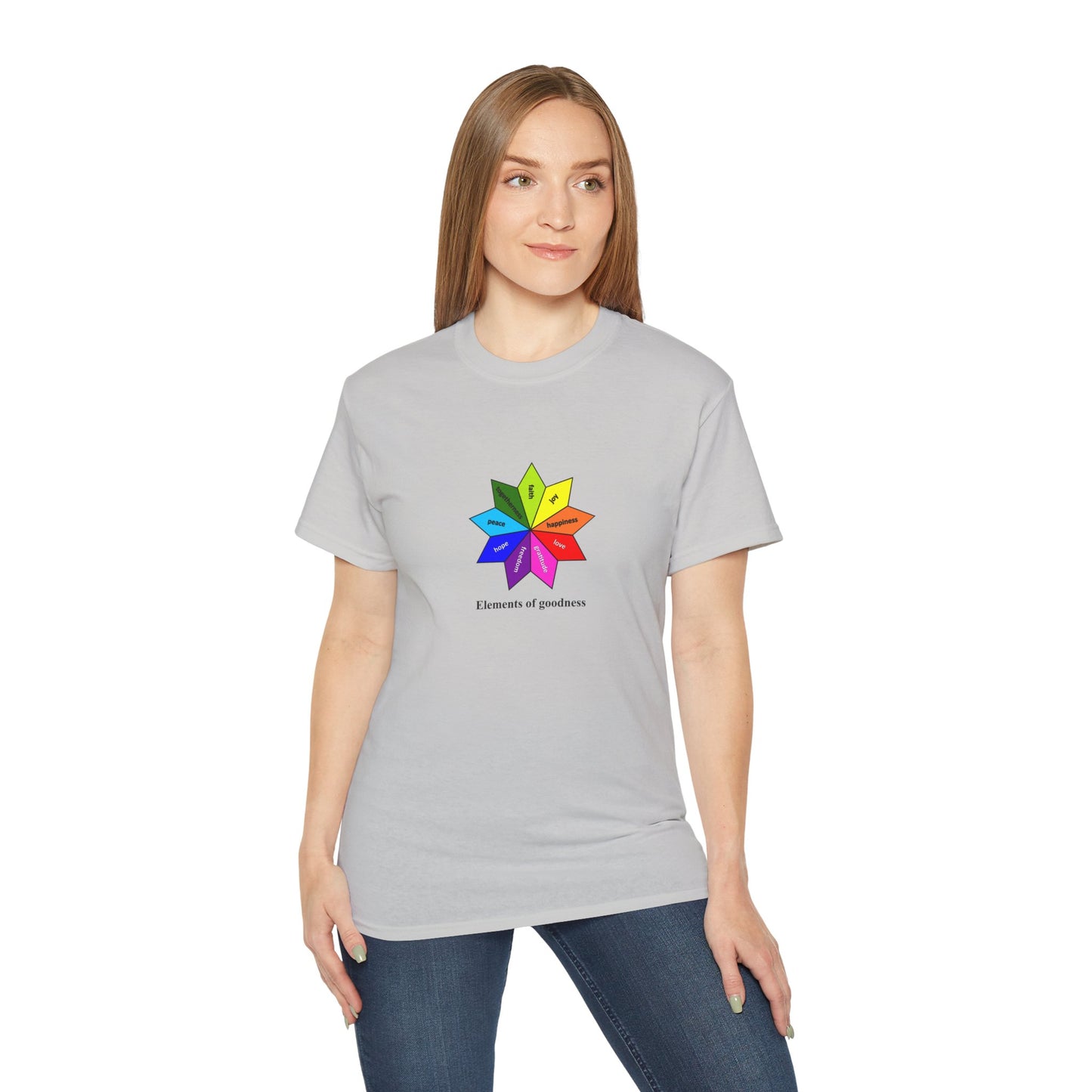 #4 Unisex Ultra Cotton Tee - Elements of Goodness; Positive Vibes T-shirt