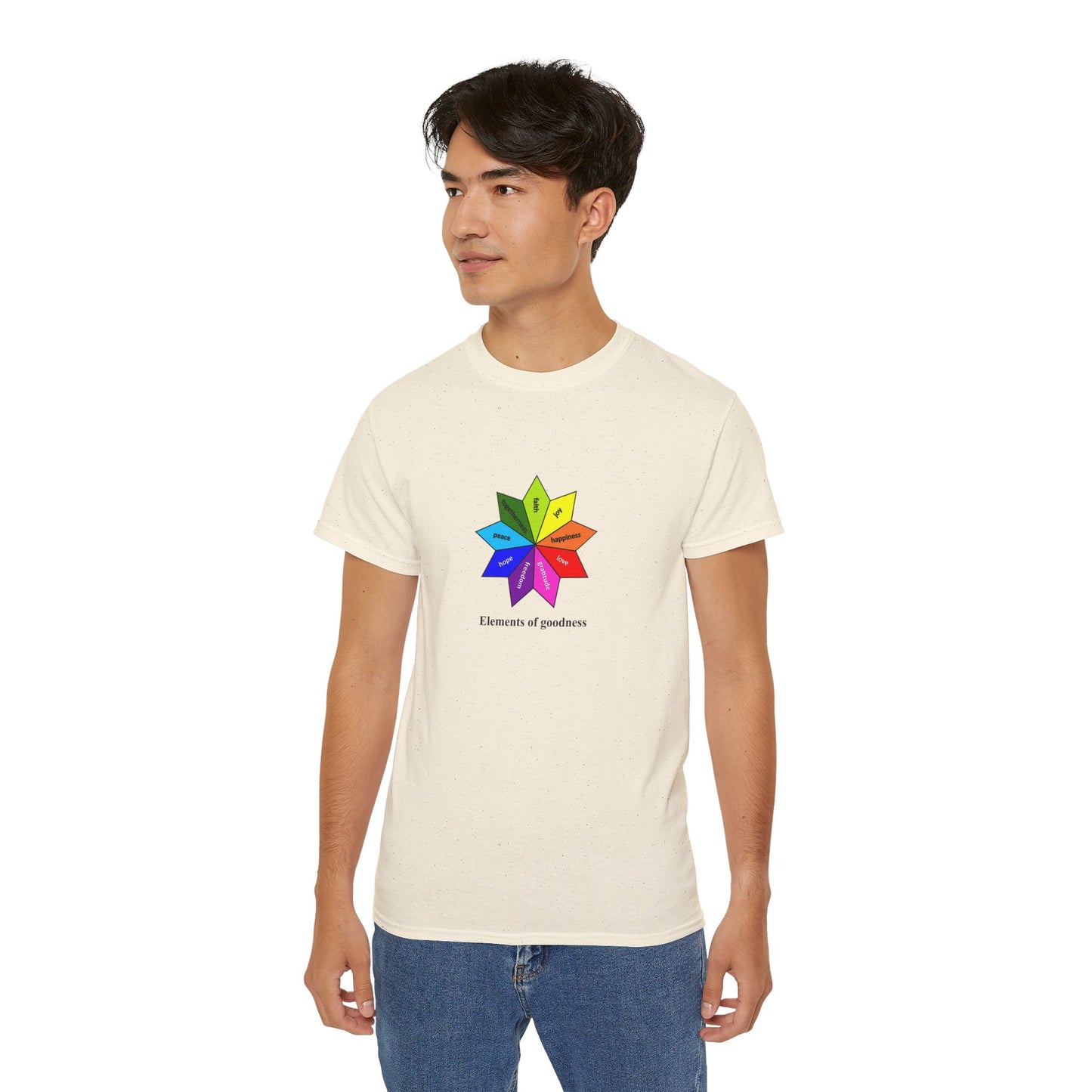 #4 Unisex Ultra Cotton Tee - Elements of Goodness; Positive Vibes T-shirt