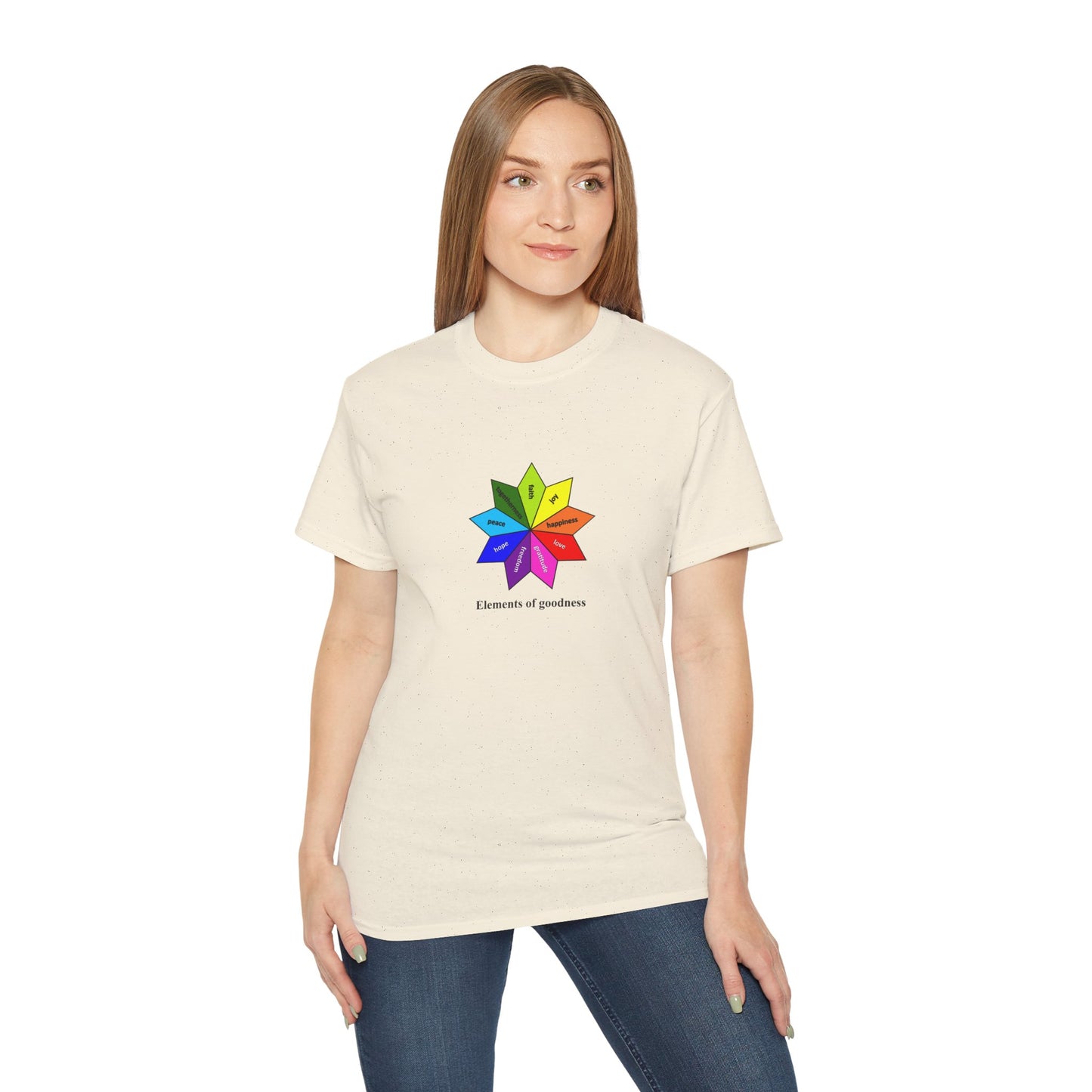 #4 Unisex Ultra Cotton Tee - Elements of Goodness; Positive Vibes T-shirt