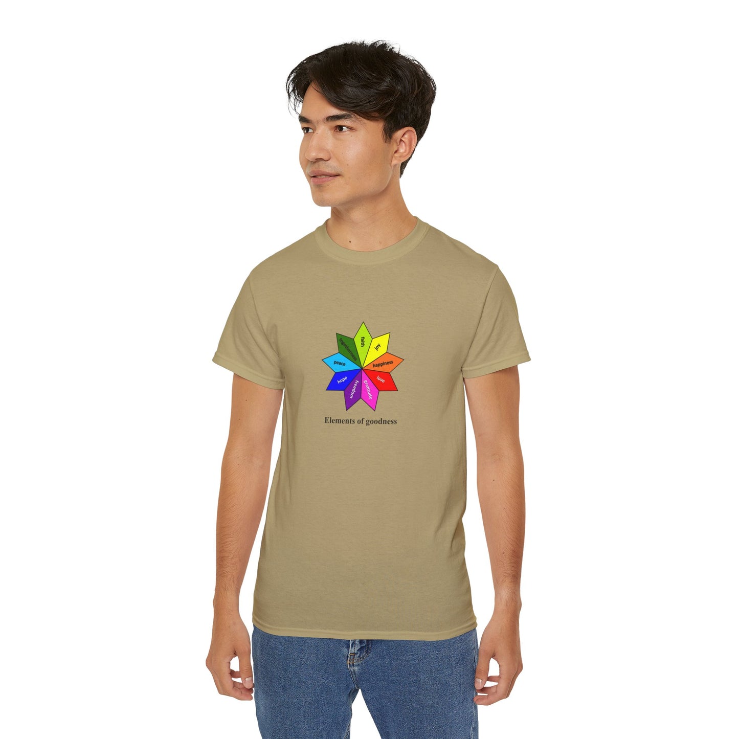 #4 Unisex Ultra Cotton Tee - Elements of Goodness; Positive Vibes T-shirt