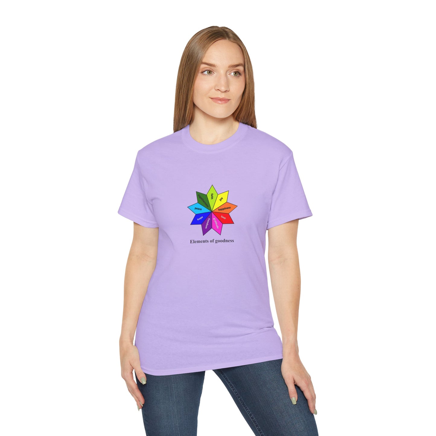 #4 Unisex Ultra Cotton Tee - Elements of Goodness; Positive Vibes T-shirt