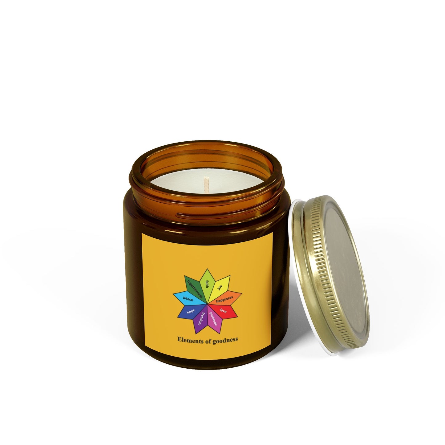 #9.0 Scented Coconut-Apricot Wax Candle - Elements of Goodness